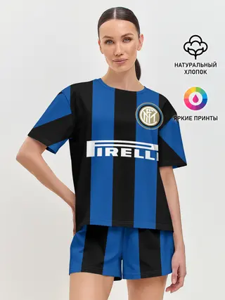 Женская пижама с шортами / Ретро Форма Интер