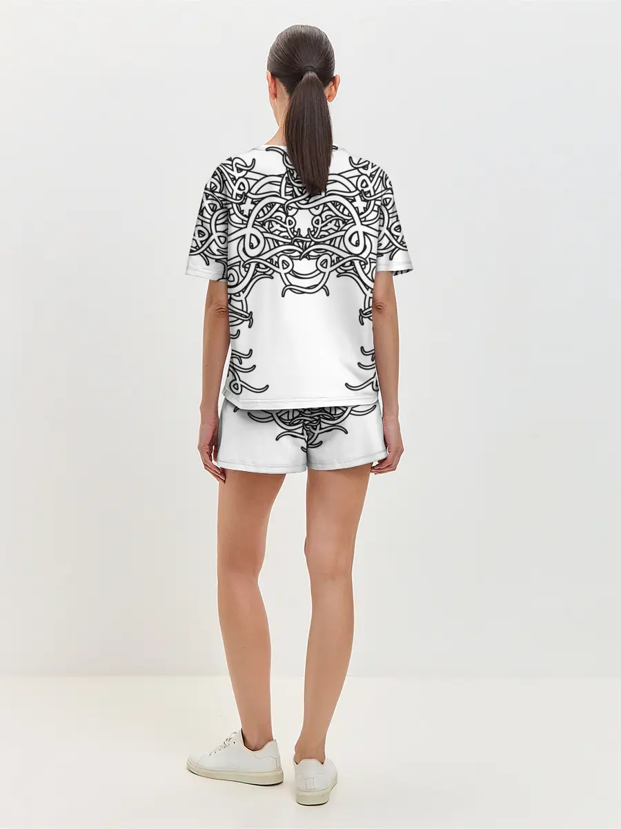 Женская пижама с шортами / Фэнтези мотылёк