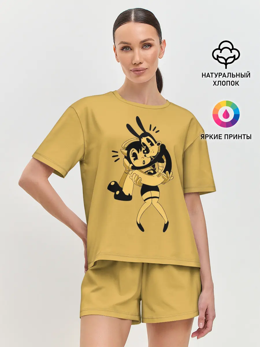 Женская пижама с шортами / Bendy And The Ink Machine