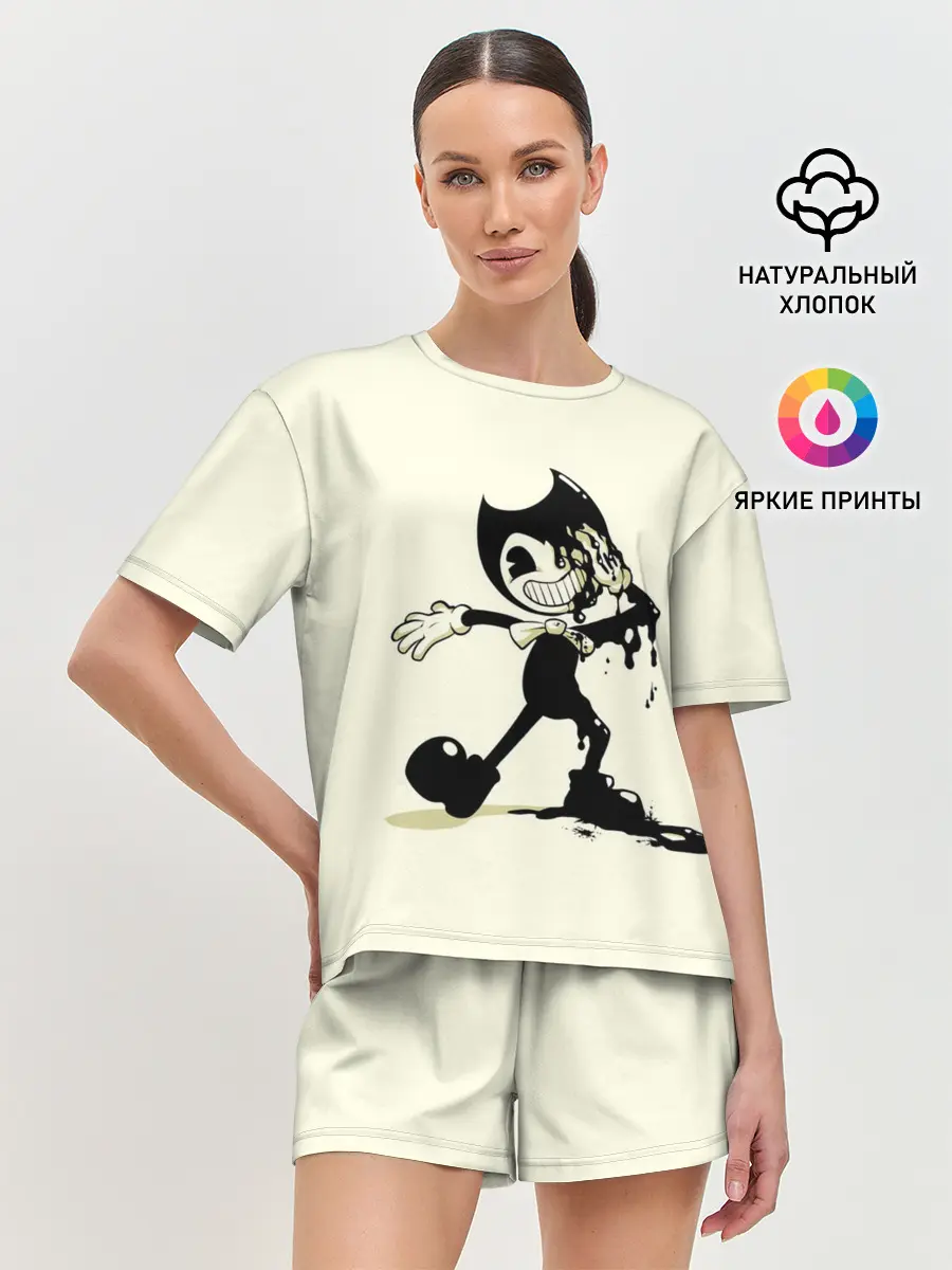 Женская пижама с шортами / Bendy And The Ink Machine