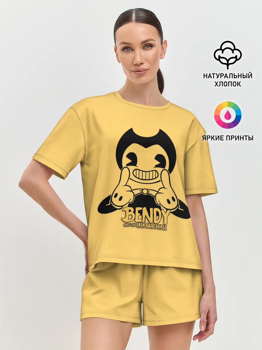 Женская пижама с шортами / Bendy And The Ink Machine