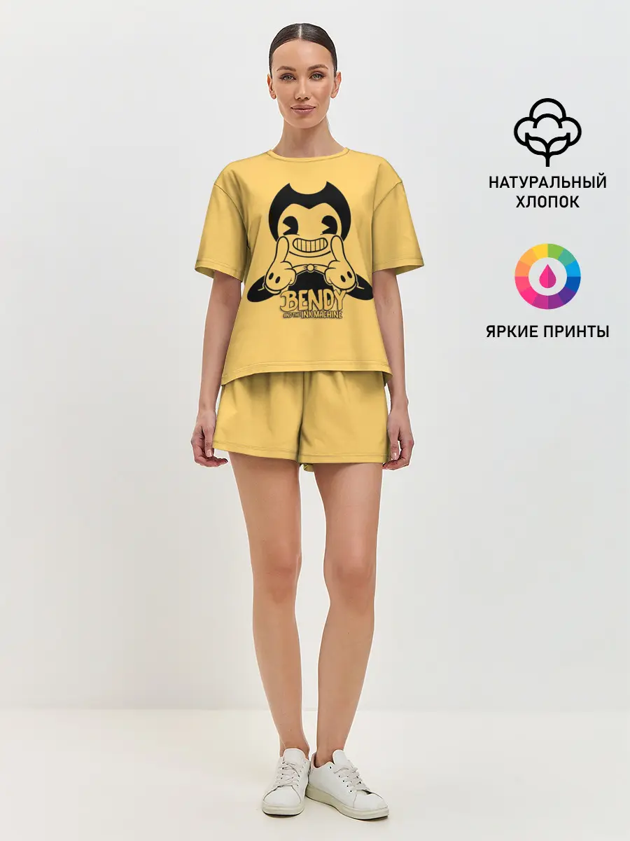 Женская пижама с шортами / Bendy And The Ink Machine