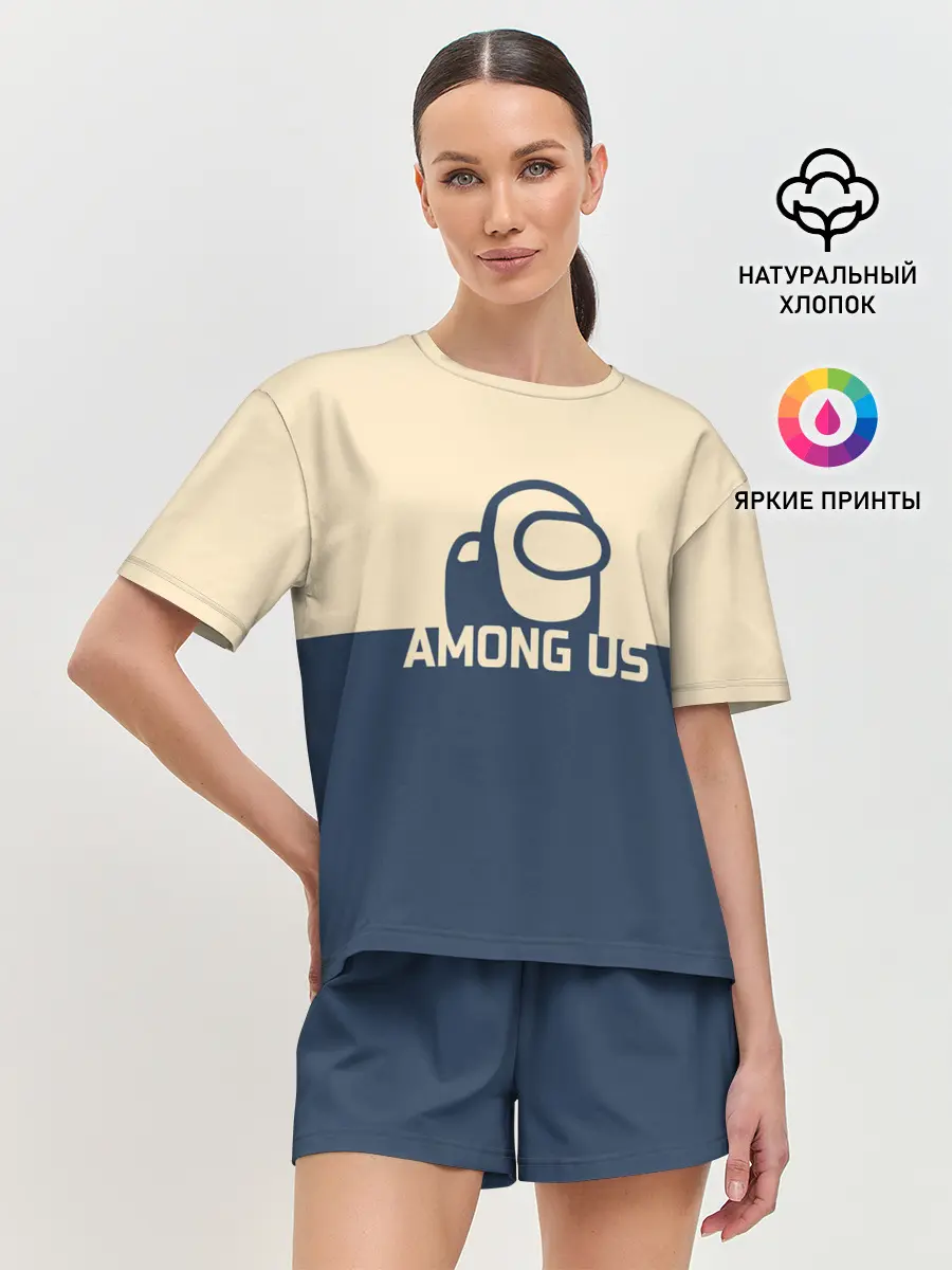 Женская пижама с шортами / Among Us
