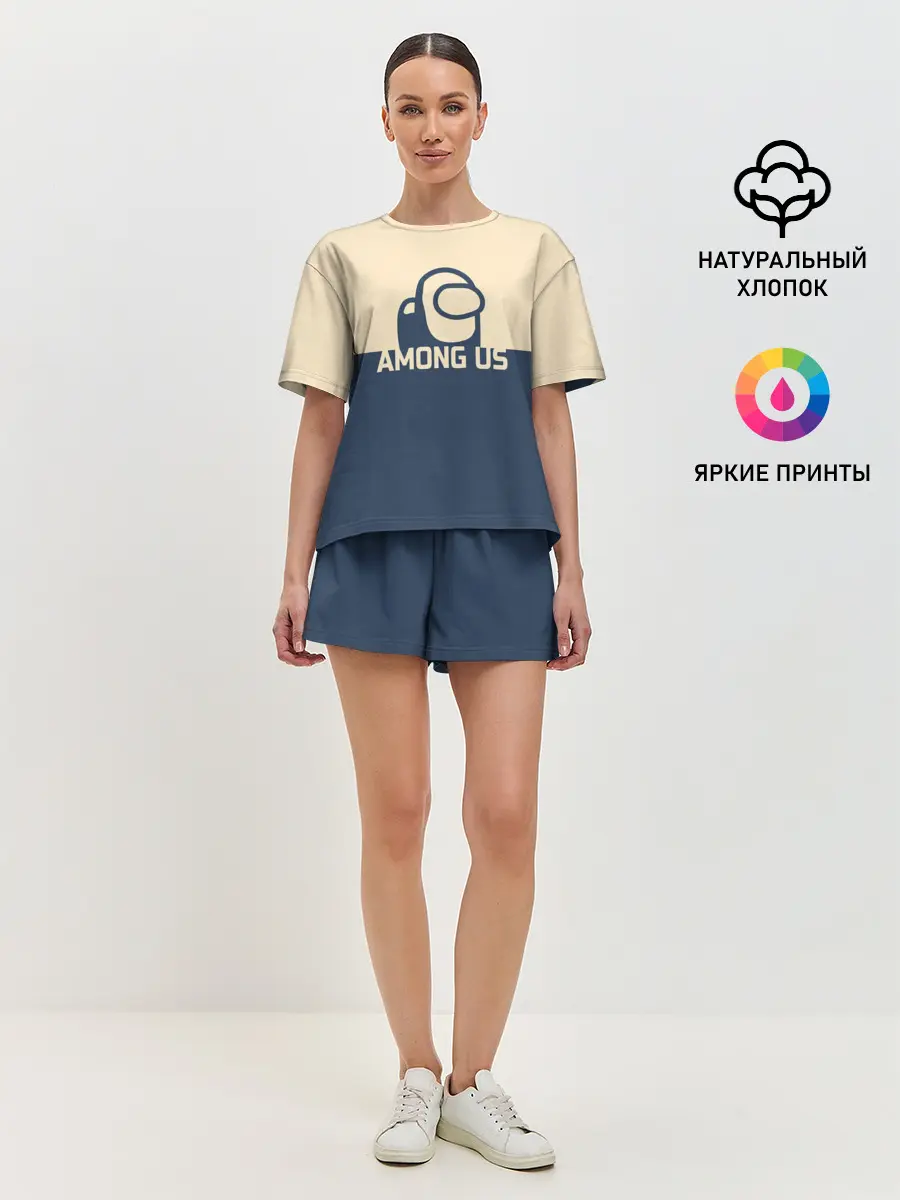 Женская пижама с шортами / Among Us