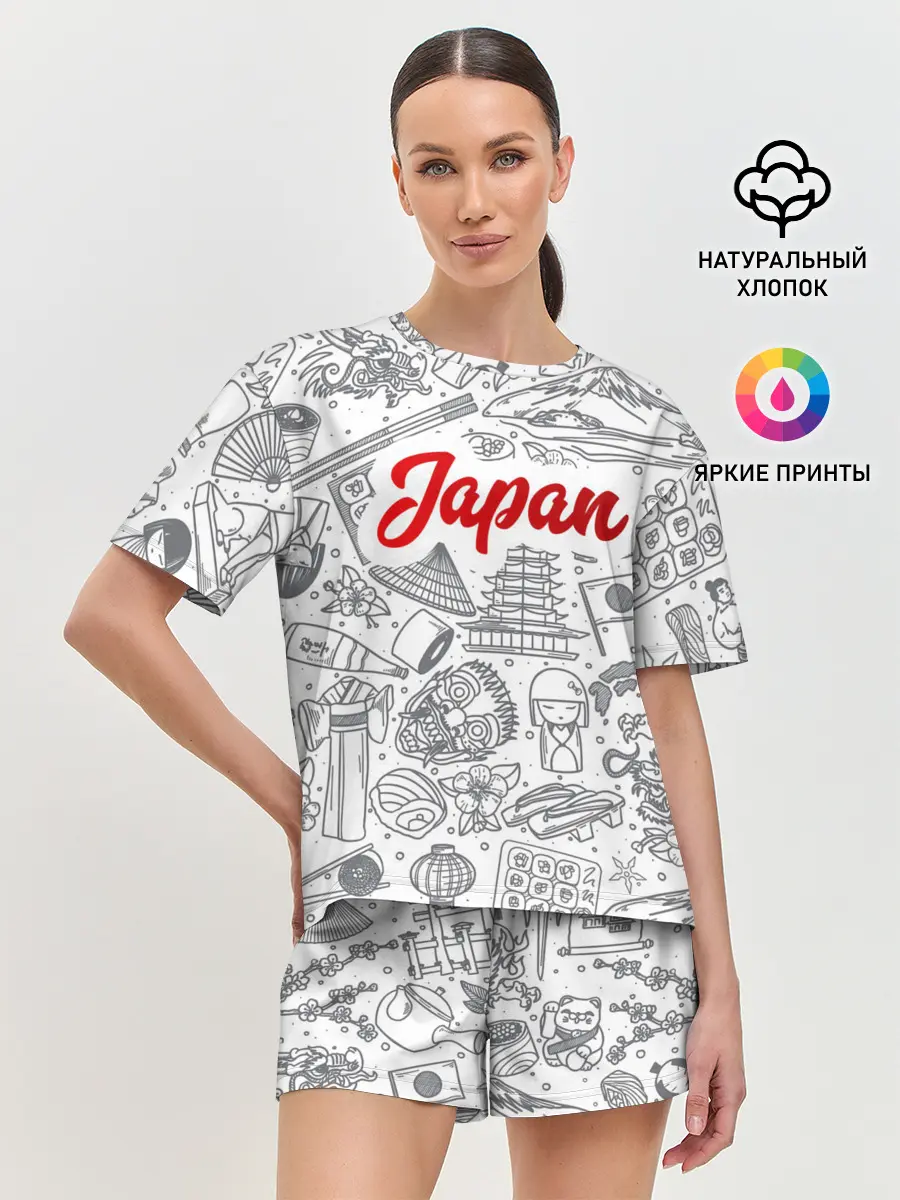 Женская пижама с шортами / Япония | Страна Восходящего Солнца