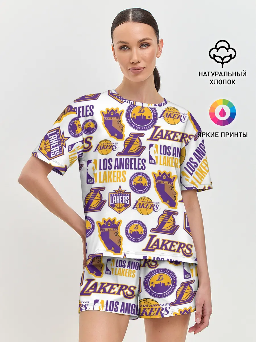 Женская пижама с шортами / LAKERS LOGO