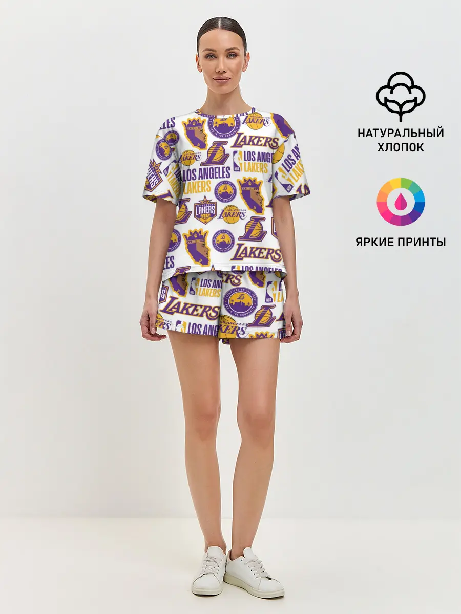 Женская пижама с шортами / LAKERS LOGO