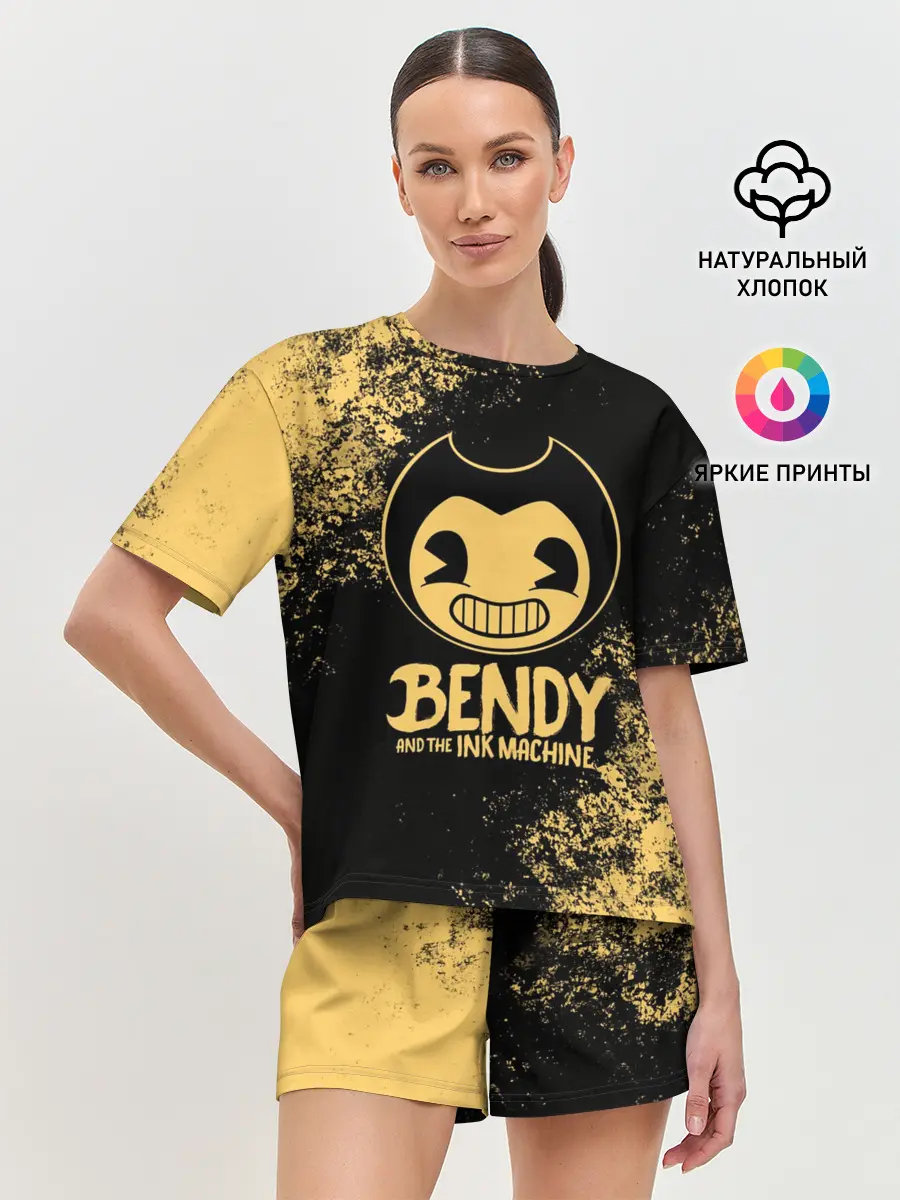 Женская пижама с шортами / Bendy And The Ink Machine