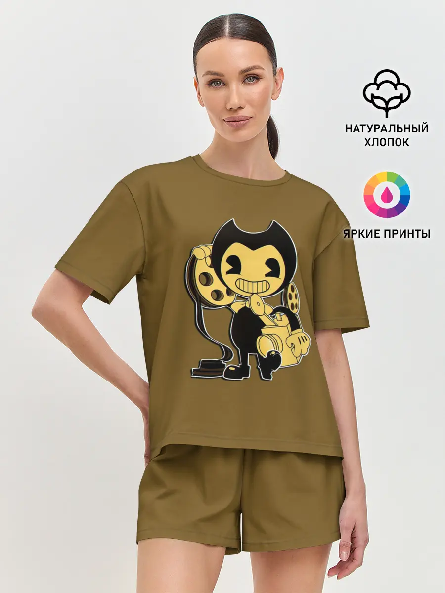 Женская пижама с шортами / Bendy And The Ink Machine