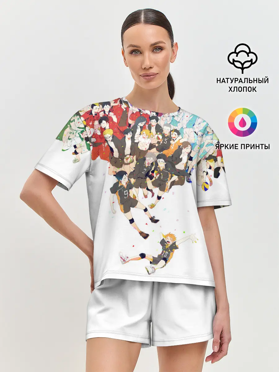 Женская пижама с шортами / Все герои Haikyuu