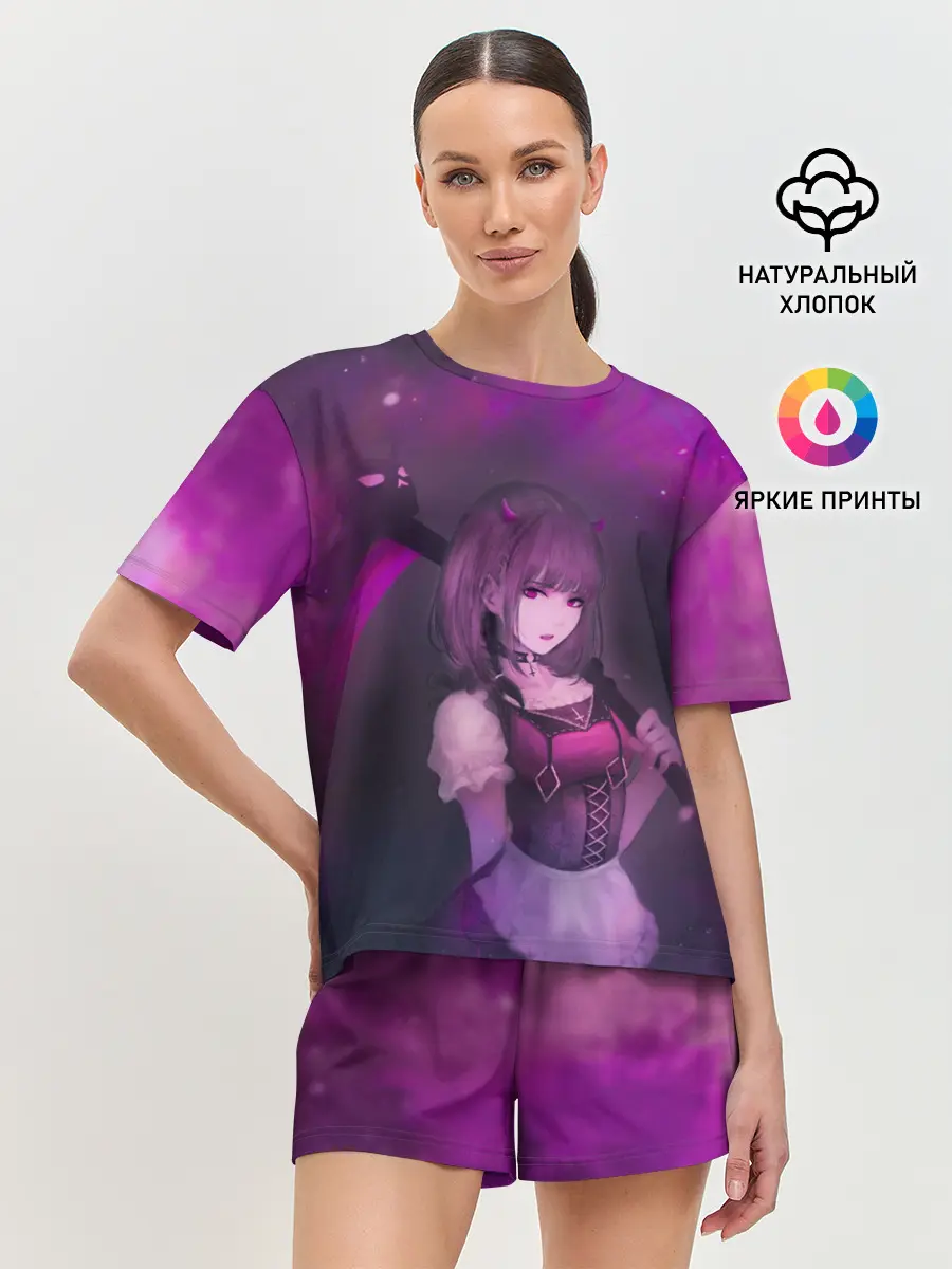 Женская пижама с шортами / Anime girl demon