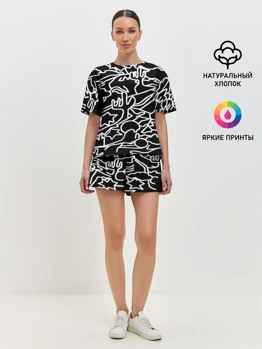 Женская пижама с шортами / Mexican road