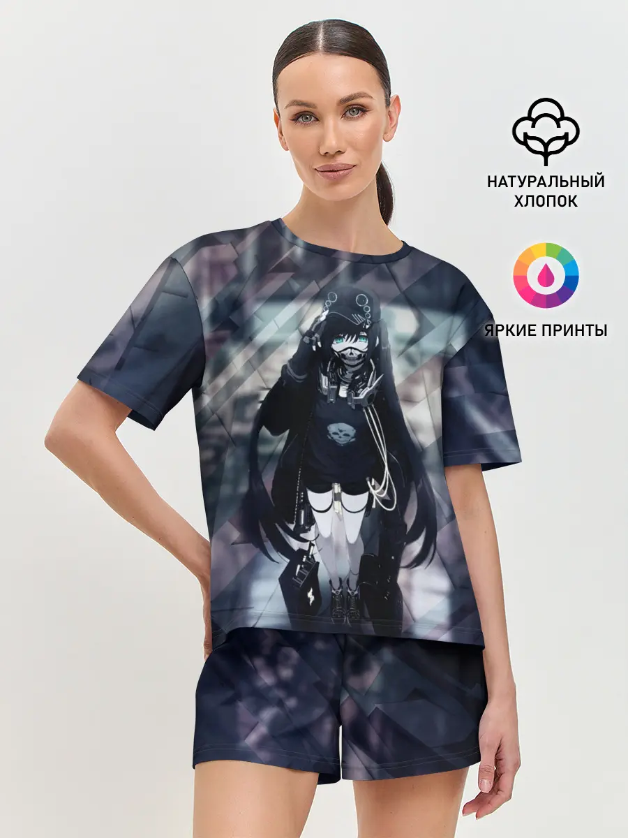 Женская пижама с шортами / Anime Cyber