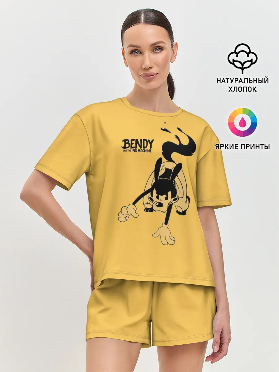 Женская пижама с шортами / Bendy And The Ink Machine