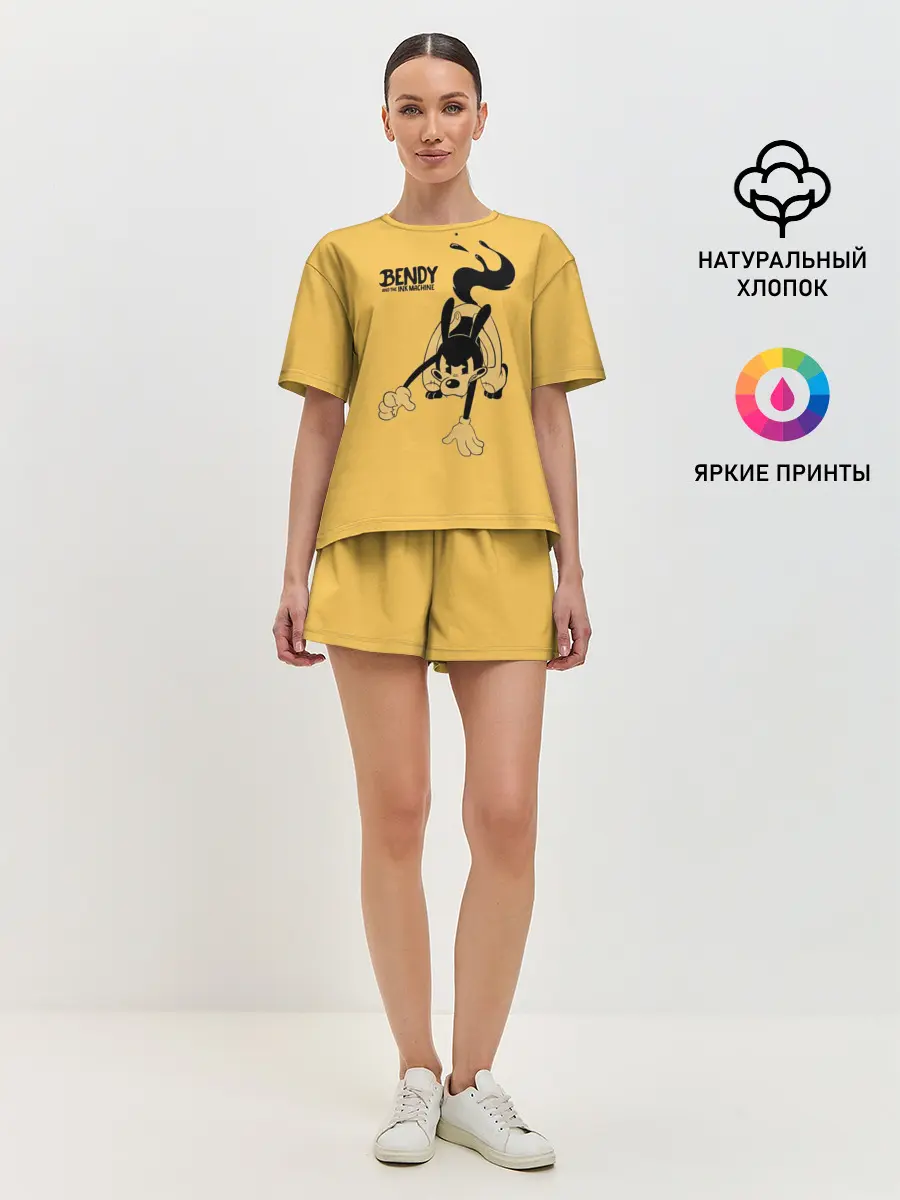 Женская пижама с шортами / Bendy And The Ink Machine