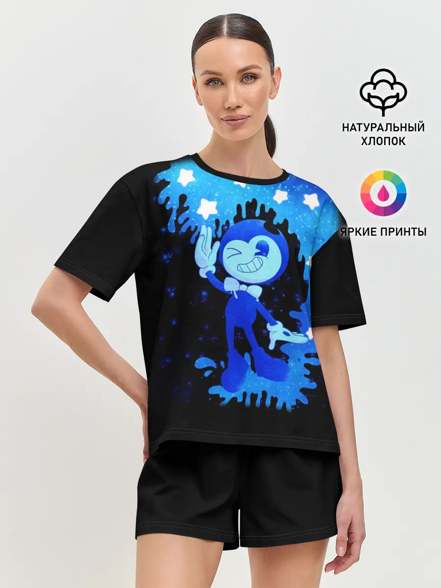 Женская пижама с шортами / Bendy And The Ink Machine