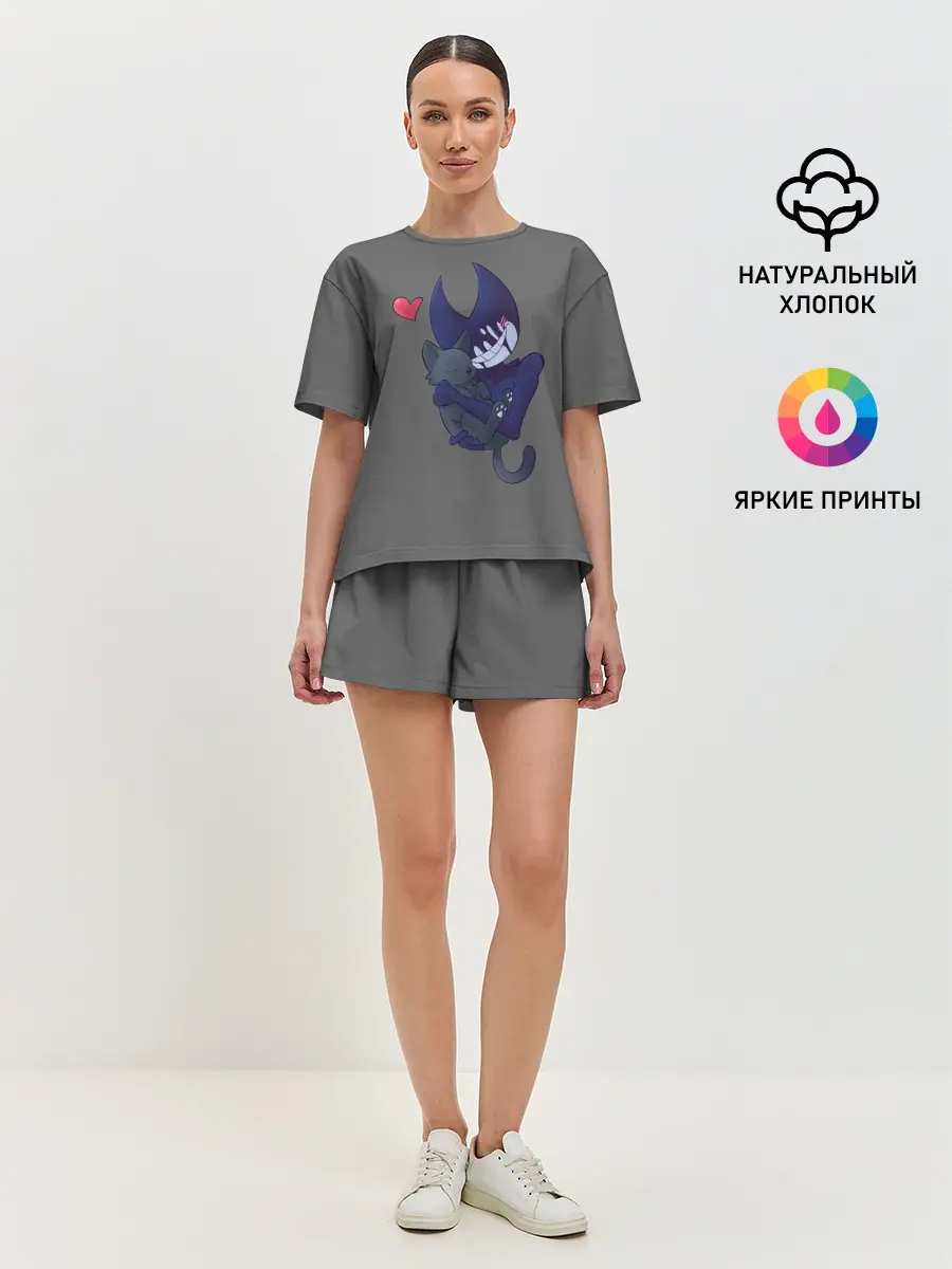 Женская пижама с шортами / Bendy And The Ink Machine