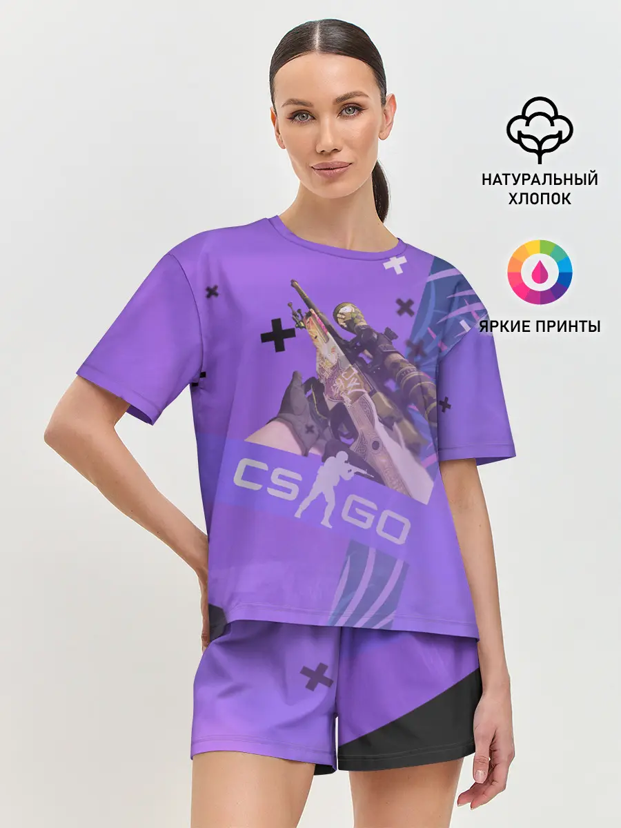 Женская пижама с шортами / CS GO - Dragon lore | История о драконе
