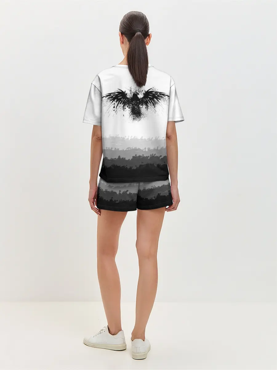 Женская пижама с шортами / ЧЁРНЫЙ ВОРОН