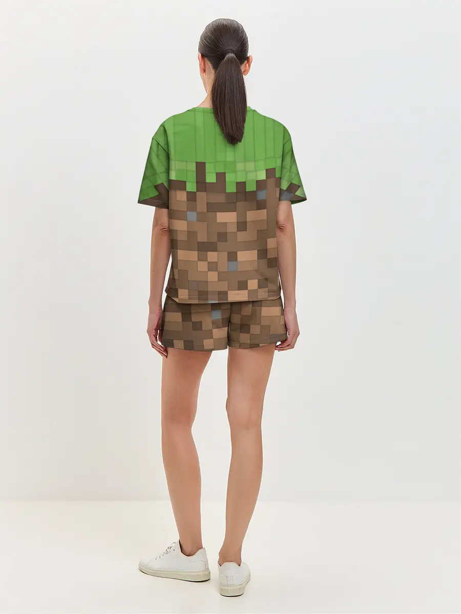 Женская пижама с шортами / MineCraft | Крипер