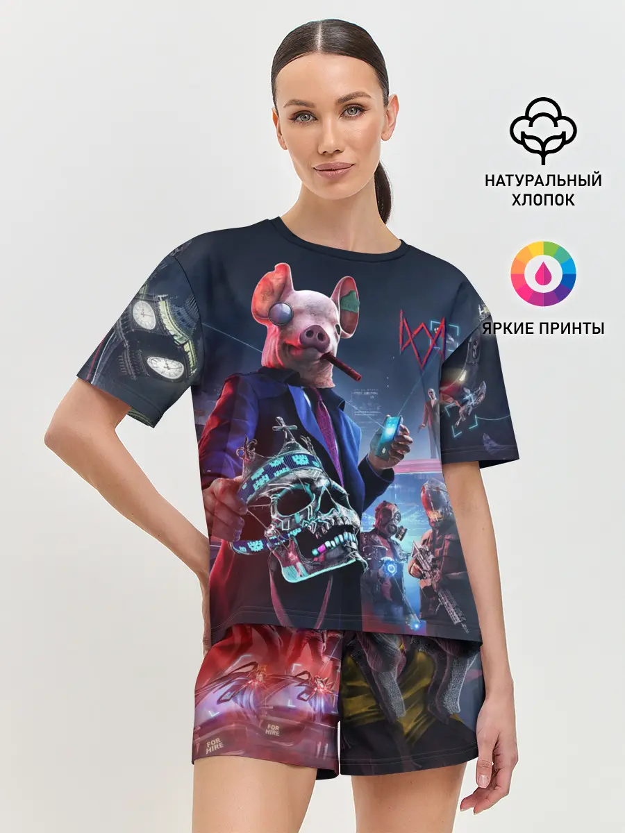 Женская пижама с шортами / Watch Dogs | Legion