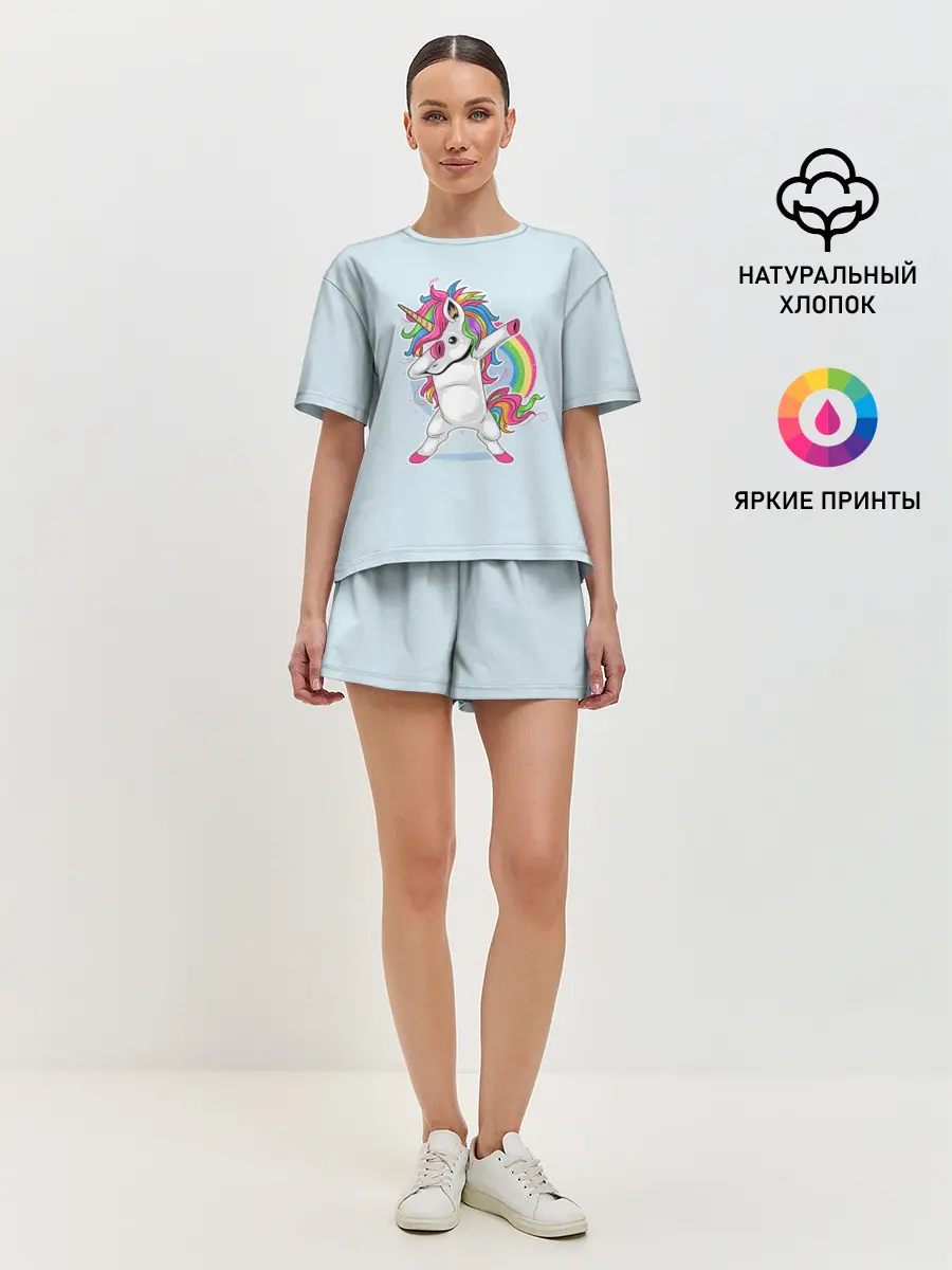 Женская пижама с шортами / Единорог | Dab