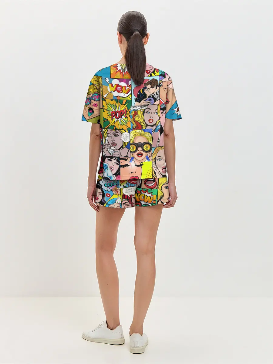 Женская пижама с шортами / Pop Art