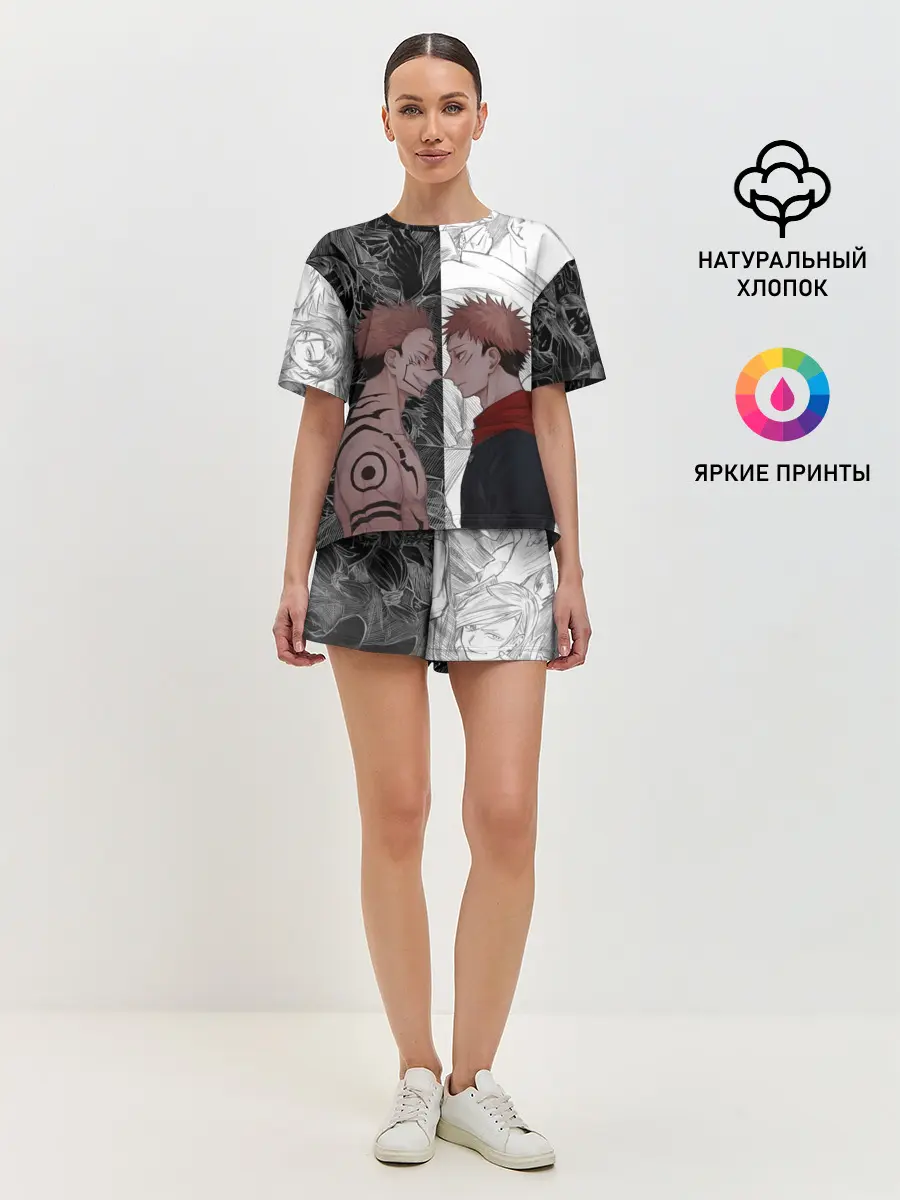 Женская пижама с шортами / Jujutsu Kaisen Сукуна х Юдзи