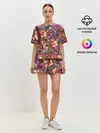 Женская пижама с шортами / Разные цветы