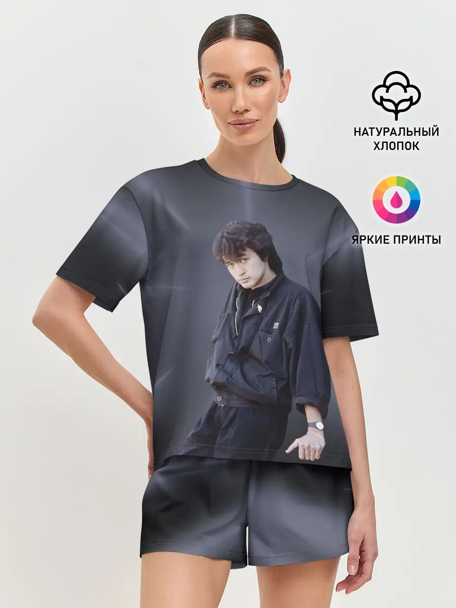 Женская пижама с шортами / Виктор Цой.