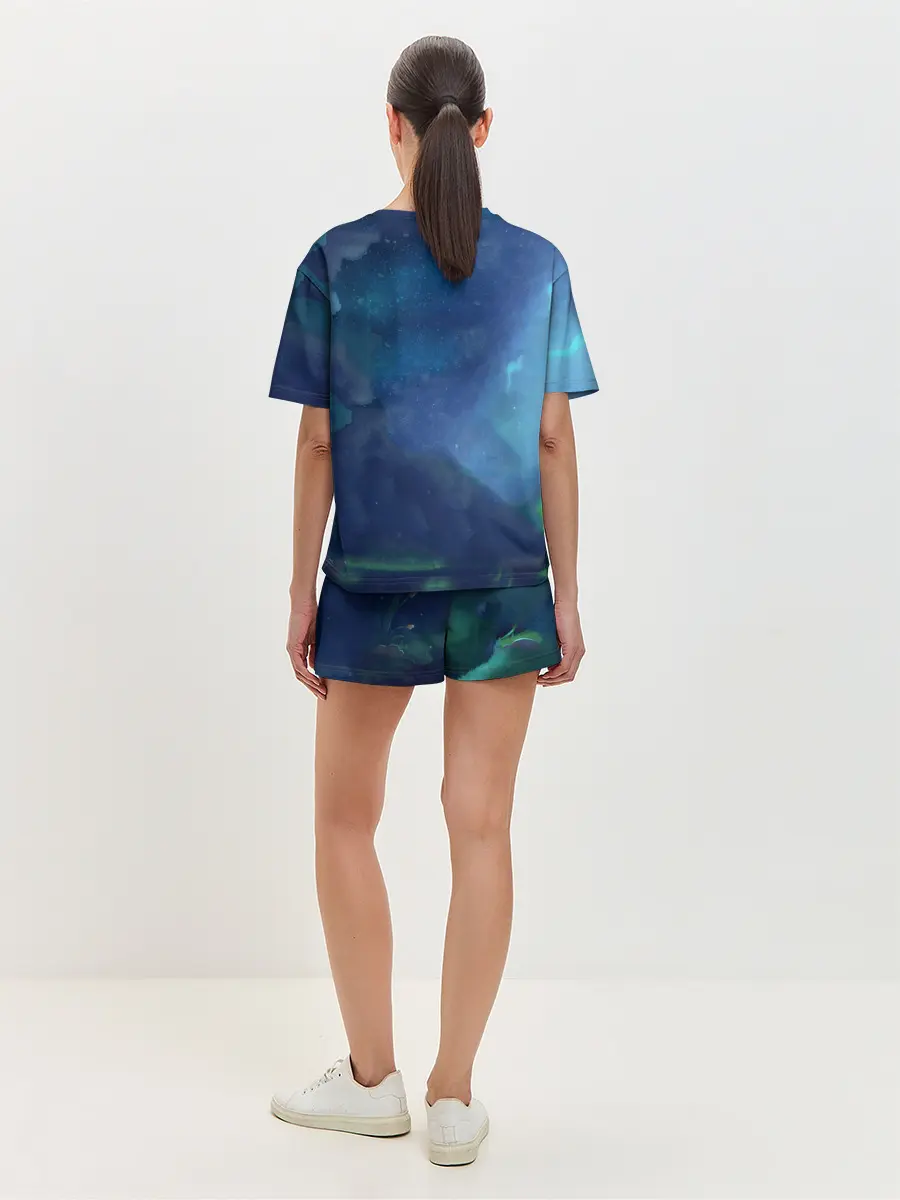 Женская пижама с шортами / Панда и лиса