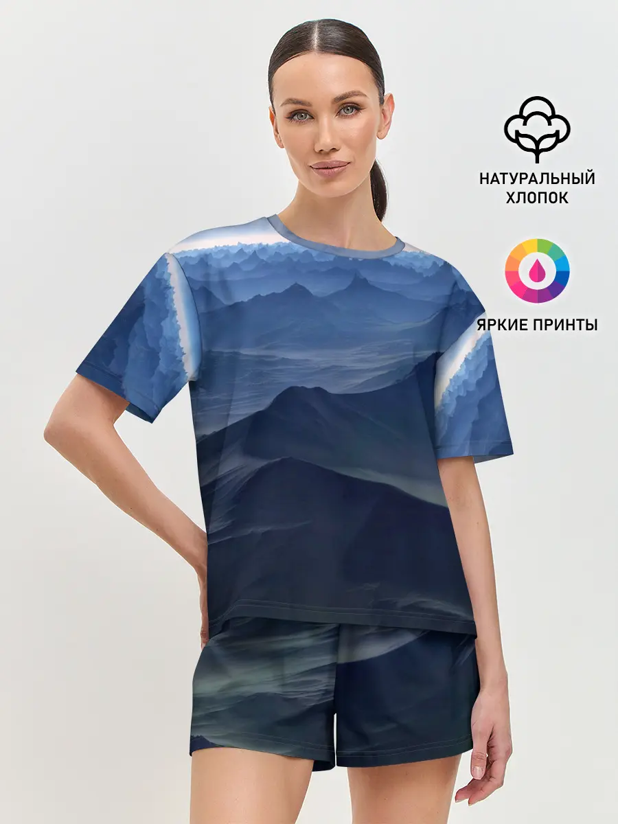 Женская пижама с шортами / Горный массив