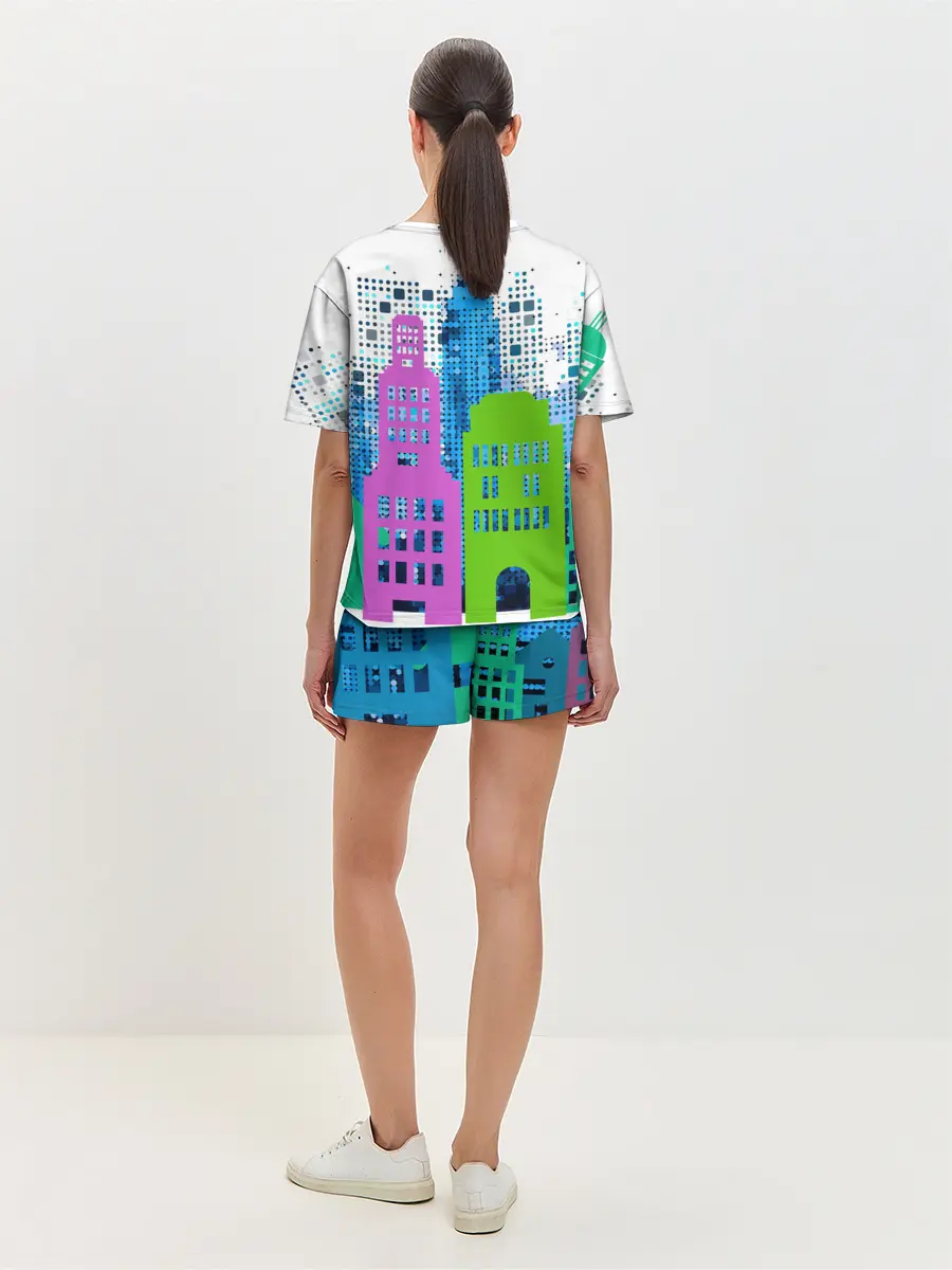 Женская пижама с шортами / Город