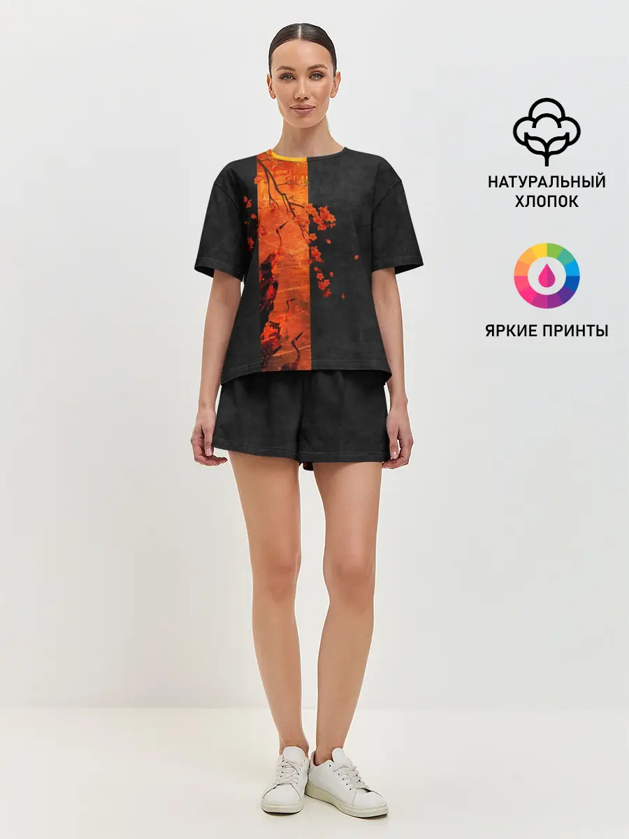 Женская пижама с шортами / ЦАПЛЯ