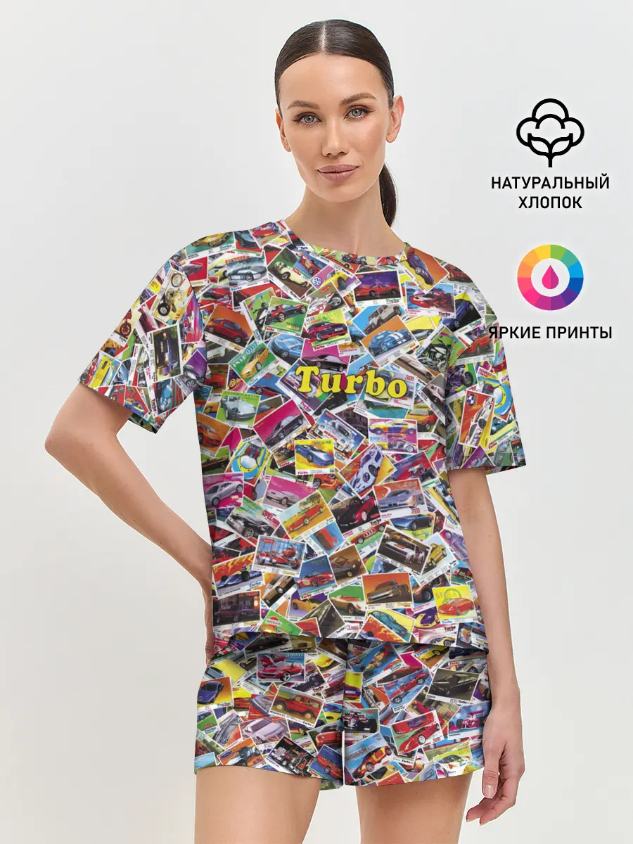 Женская пижама с шортами / Коллекция вкладышей Turbo