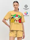 Женская пижама с шортами / New Year Pikachu