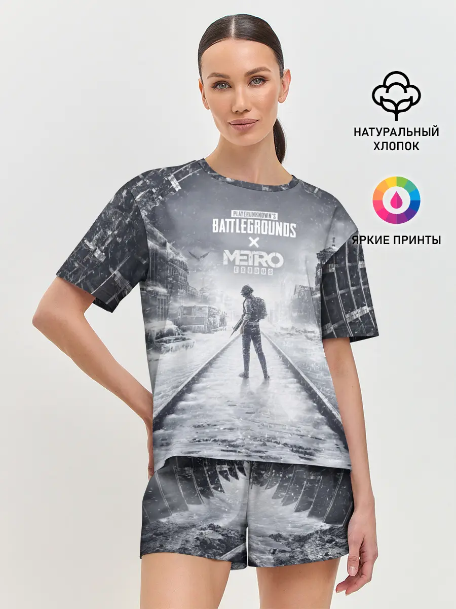 Женская пижама с шортами / PUBG x METRO Exodus