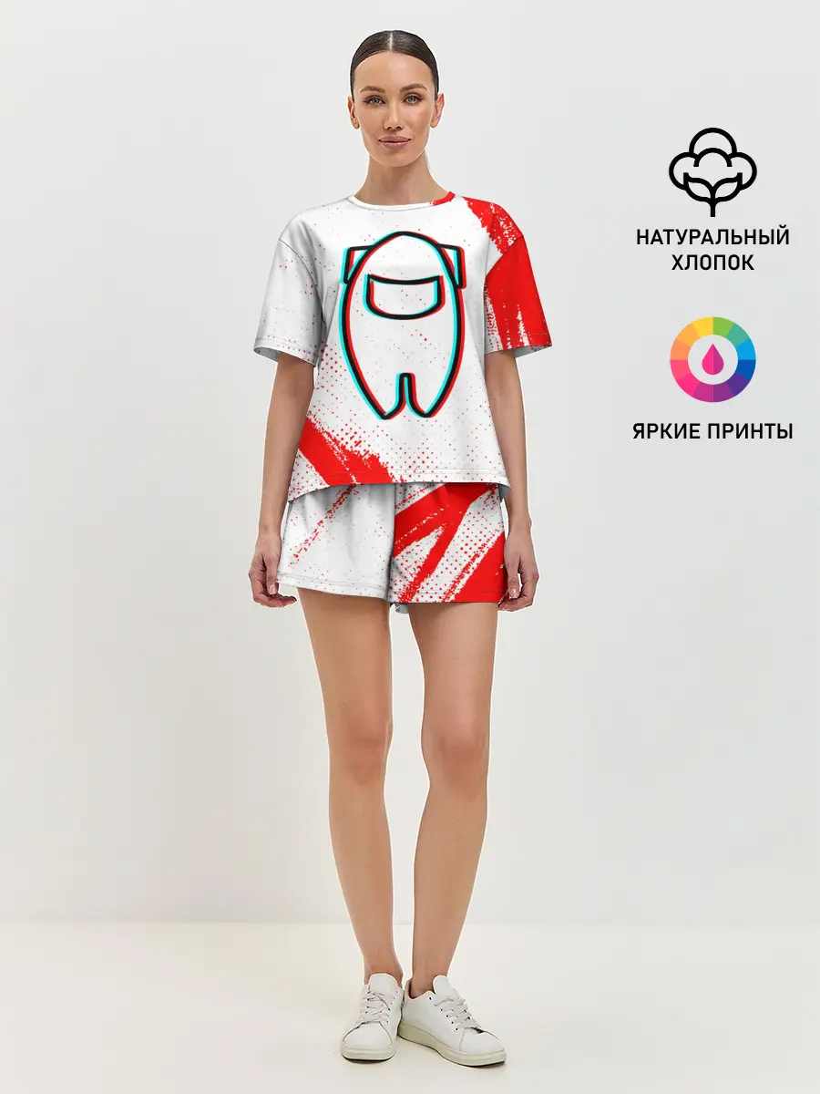 Женская пижама с шортами / AMONG US / АМОНГ АС