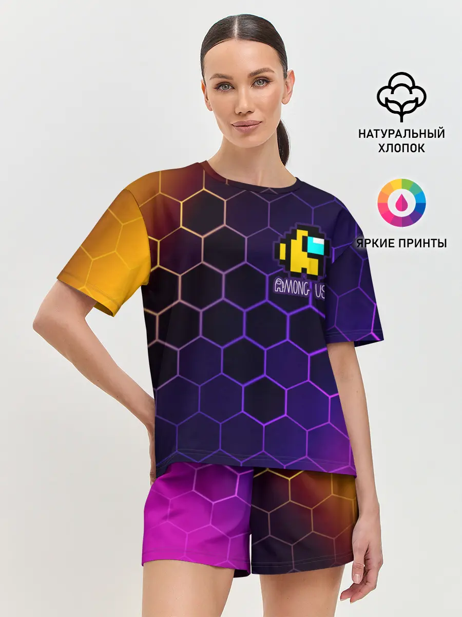 Женская пижама с шортами / AMONG US / АМОНГ АС