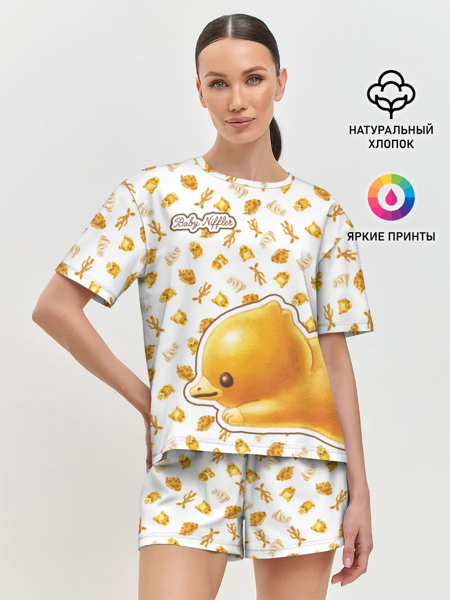 Женская пижама с шортами / Baby Niffler Sticker