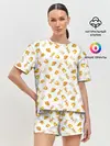 Женская пижама с шортами / Baked Goods Kowalski Pattern