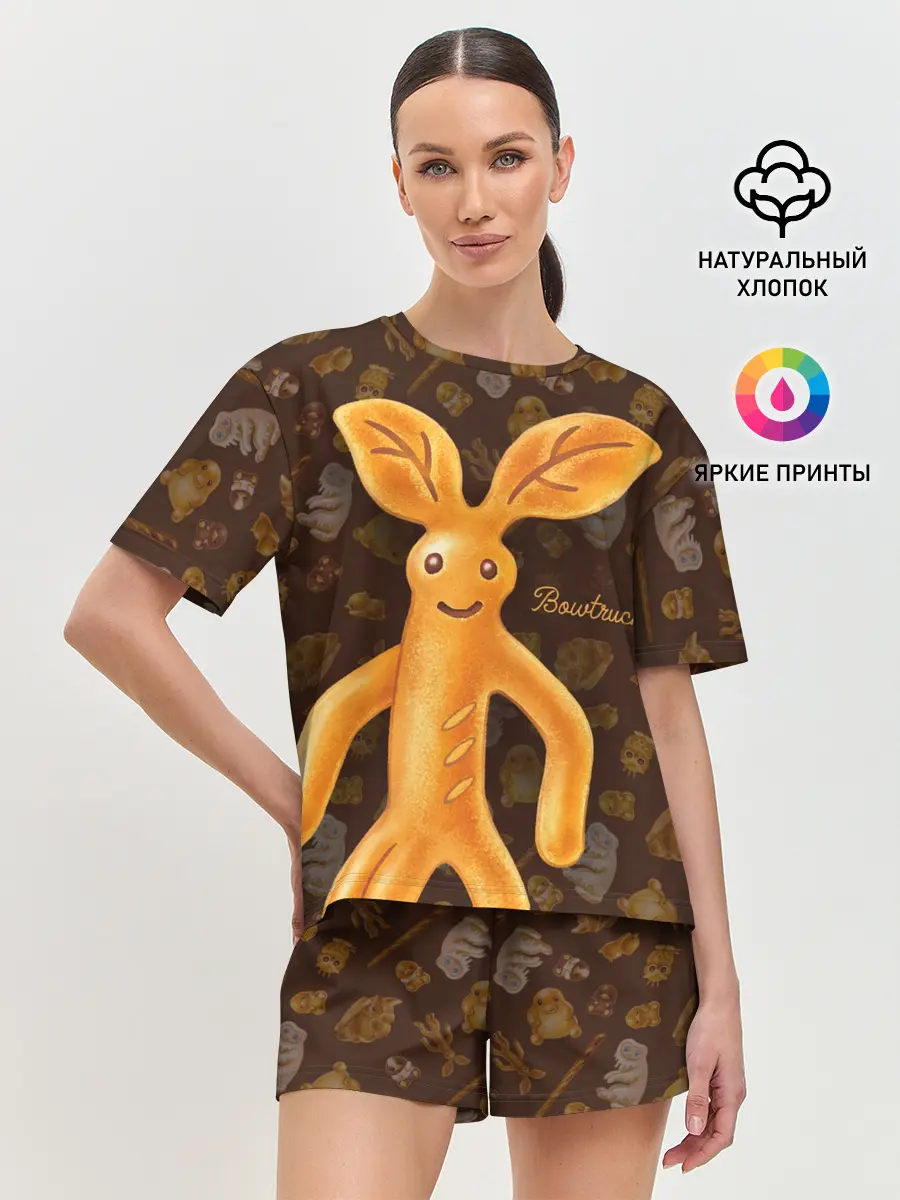 Женская пижама с шортами / Bowtruckle