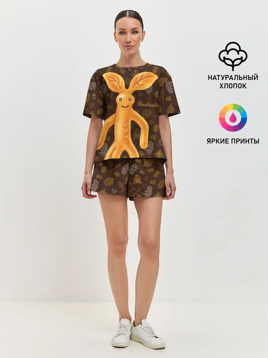 Женская пижама с шортами / Bowtruckle