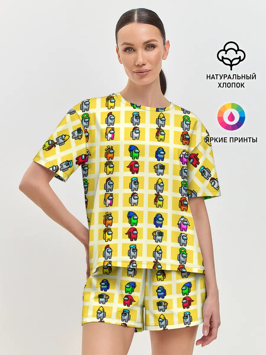 Женская пижама с шортами / Among Us