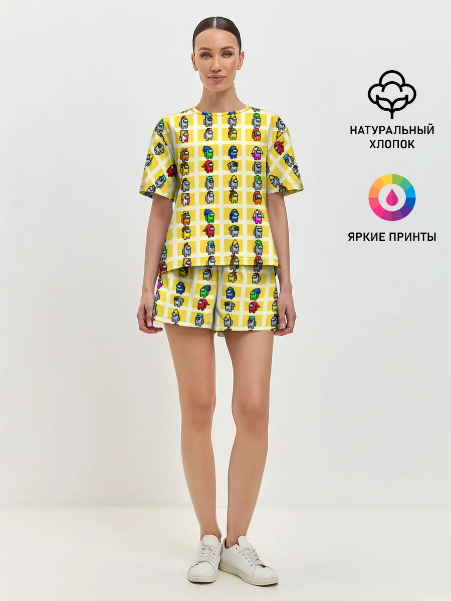 Женская пижама с шортами / Among Us