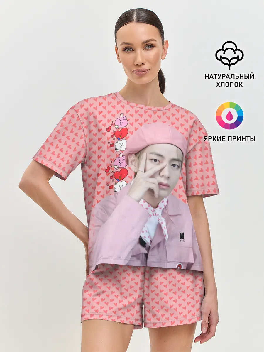 Женская пижама с шортами / BTS. Ким Тэ Хён