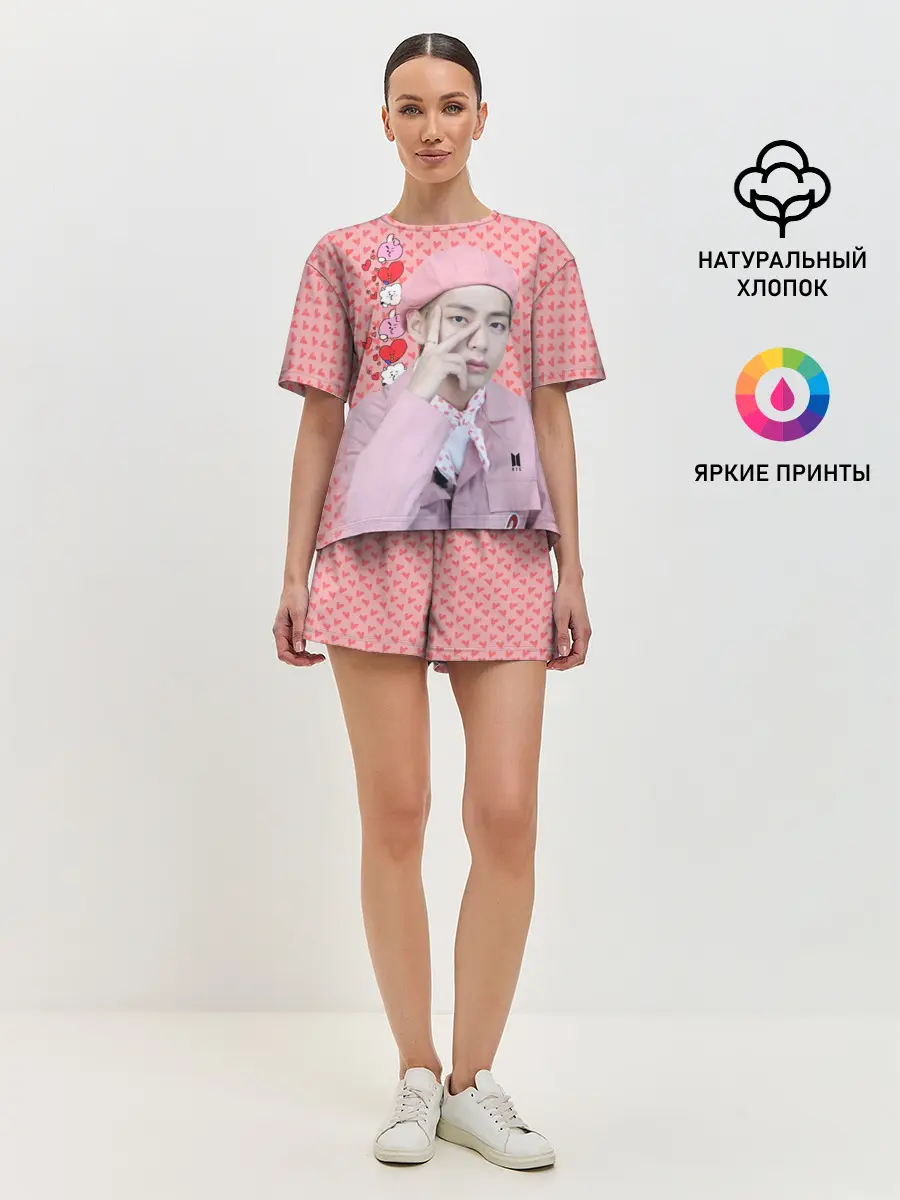 Женская пижама с шортами / BTS. Ким Тэ Хён