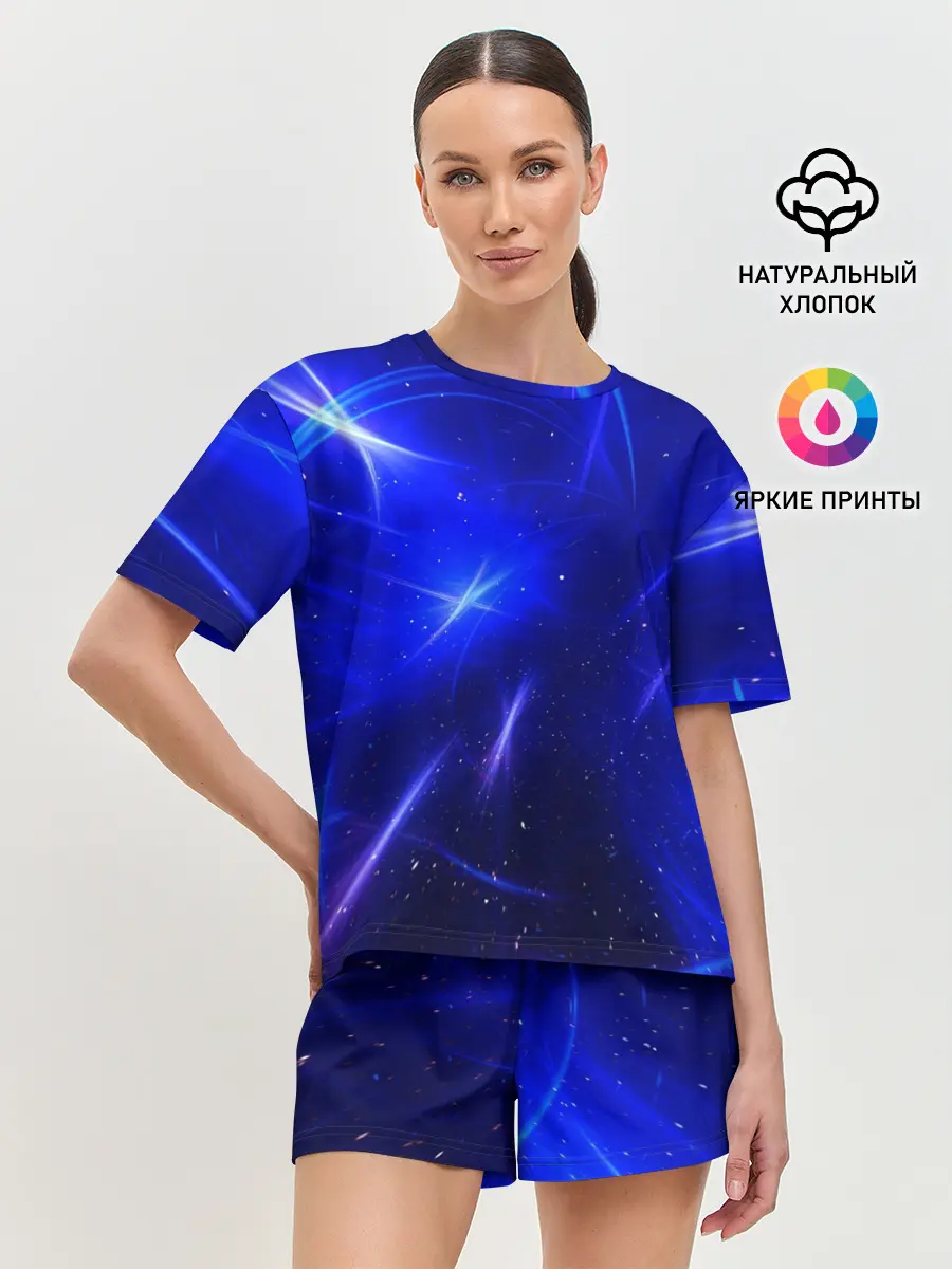 Женская пижама с шортами / Космический вихрь