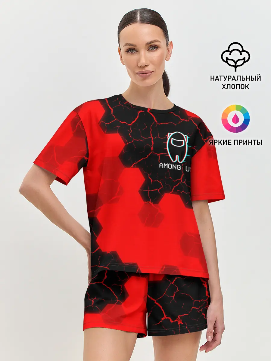 Женская пижама с шортами / AMONG US / АМОНГ АС