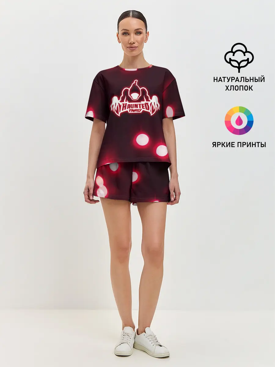 Женская пижама с шортами / KIZARU: HAUNTED FAMILY.